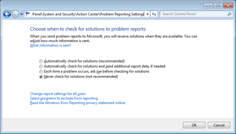 microsoft error reporting microsoft word